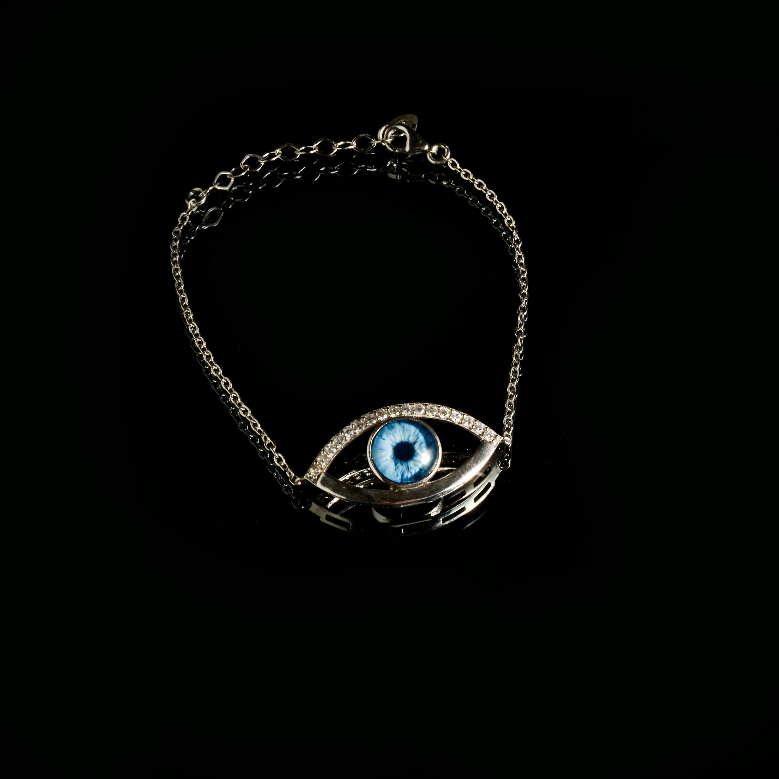 Horus gözü zirkon taşlı 30x15 mm