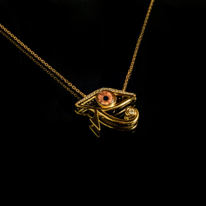 Ra nın gözü tasarımı altın kaplama 36x28 mm